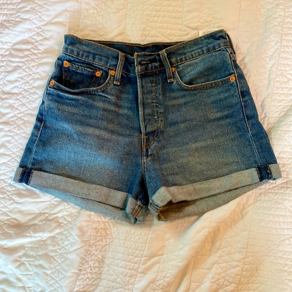 Levi’s | denim shorts with button fly